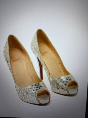 Metallic Silver Christian Louboutin sz7